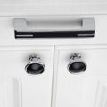 Modern Two-Tone Chrome D Cupboard Handles and Knobs
