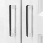 Modern Two-Tone Chrome D Cupboard Handles and Knobs