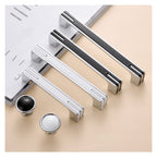 Modern Two-Tone Chrome D Cupboard Handles and Knobs