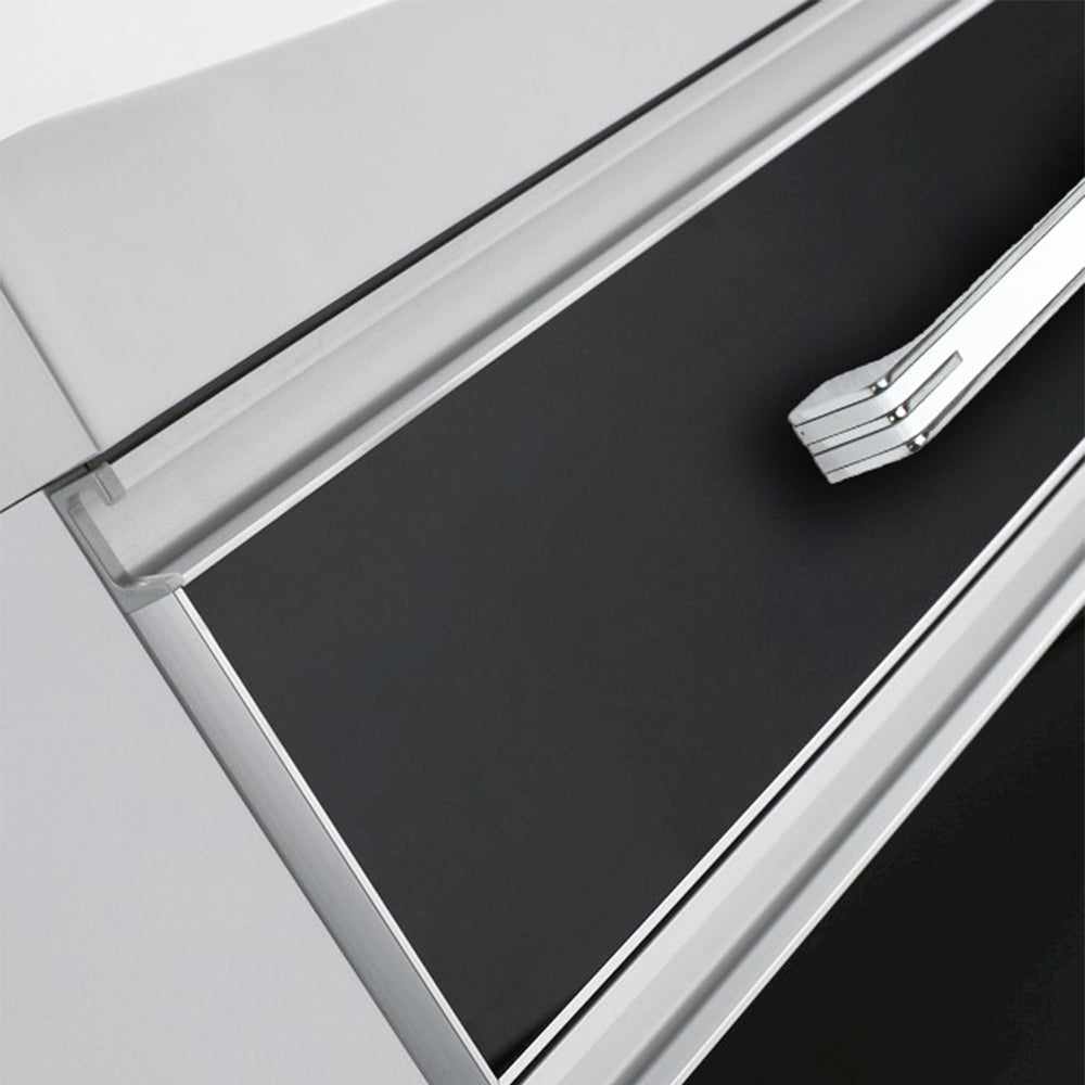 Modern Two-Tone Chrome D Cupboard Handles and Knobs