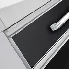 Modern Two-Tone Chrome D Cupboard Handles and Knobs