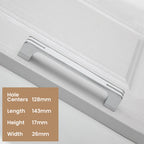Modern Two-Tone Chrome D Cupboard Handles and Knobs