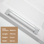 Modern Two-Tone Chrome D Cupboard Handles and Knobs