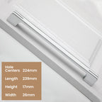 Modern Two-Tone Chrome D Cupboard Handles and Knobs