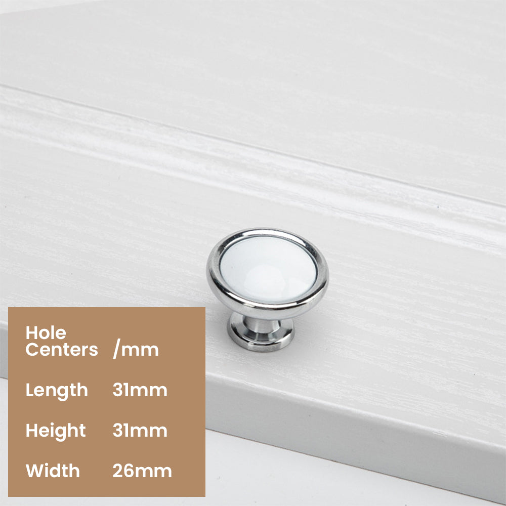 Modern Two-Tone Chrome D Cupboard Handles and Knobs