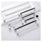 Modern Two-Tone Chrome D Cupboard Handles and Knobs