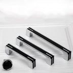 Modern Two-Tone Chrome D Cupboard Handles and Knobs