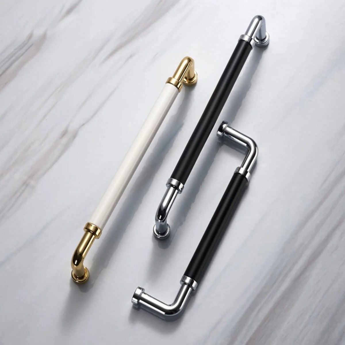Modern Two-Tone D Cupboard Handles and Knobs