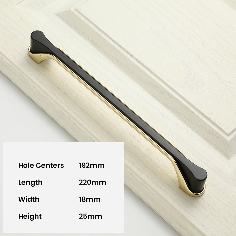 Modern Two-Tone Flared-End D Cupboard Handles and Knobs
