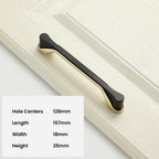 Modern Two-Tone Flared-End D Cupboard Handles and Knobs