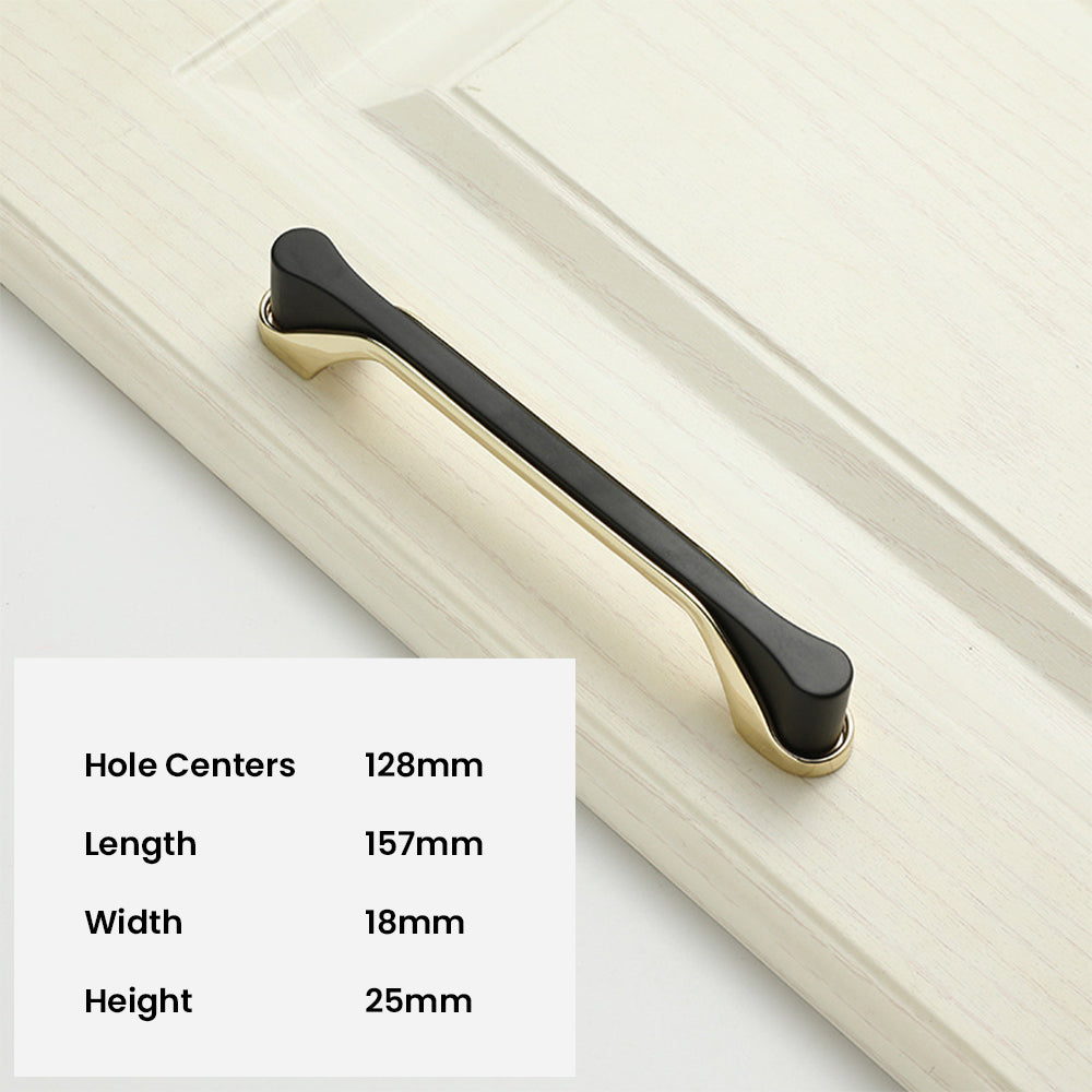 Modern Two-Tone Flared-End D Cupboard Handles and Knobs