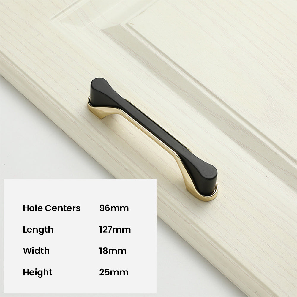 Modern Two-Tone Flared-End D Cupboard Handles and Knobs
