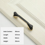 Modern Two-Tone Flared-End D Cupboard Handles and Knobs