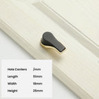 Modern Two-Tone Flared-End D Cupboard Handles and Knobs