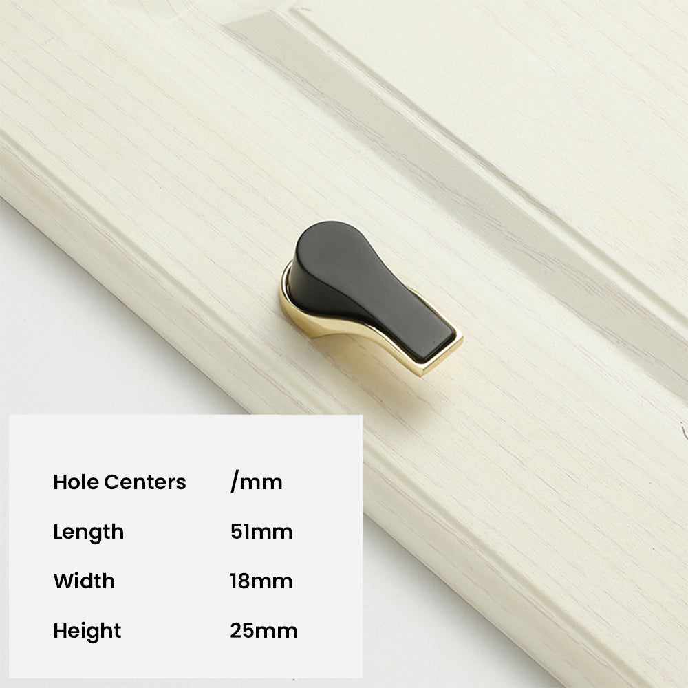 Modern Two-Tone Flared-End D Cupboard Handles and Knobs