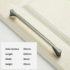 Modern Two-Tone Flared-End D Cupboard Handles and Knobs