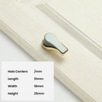 Modern Two-Tone Flared-End D Cupboard Handles and Knobs
