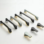 Modern Two-Tone Flared-End D Cupboard Handles and Knobs