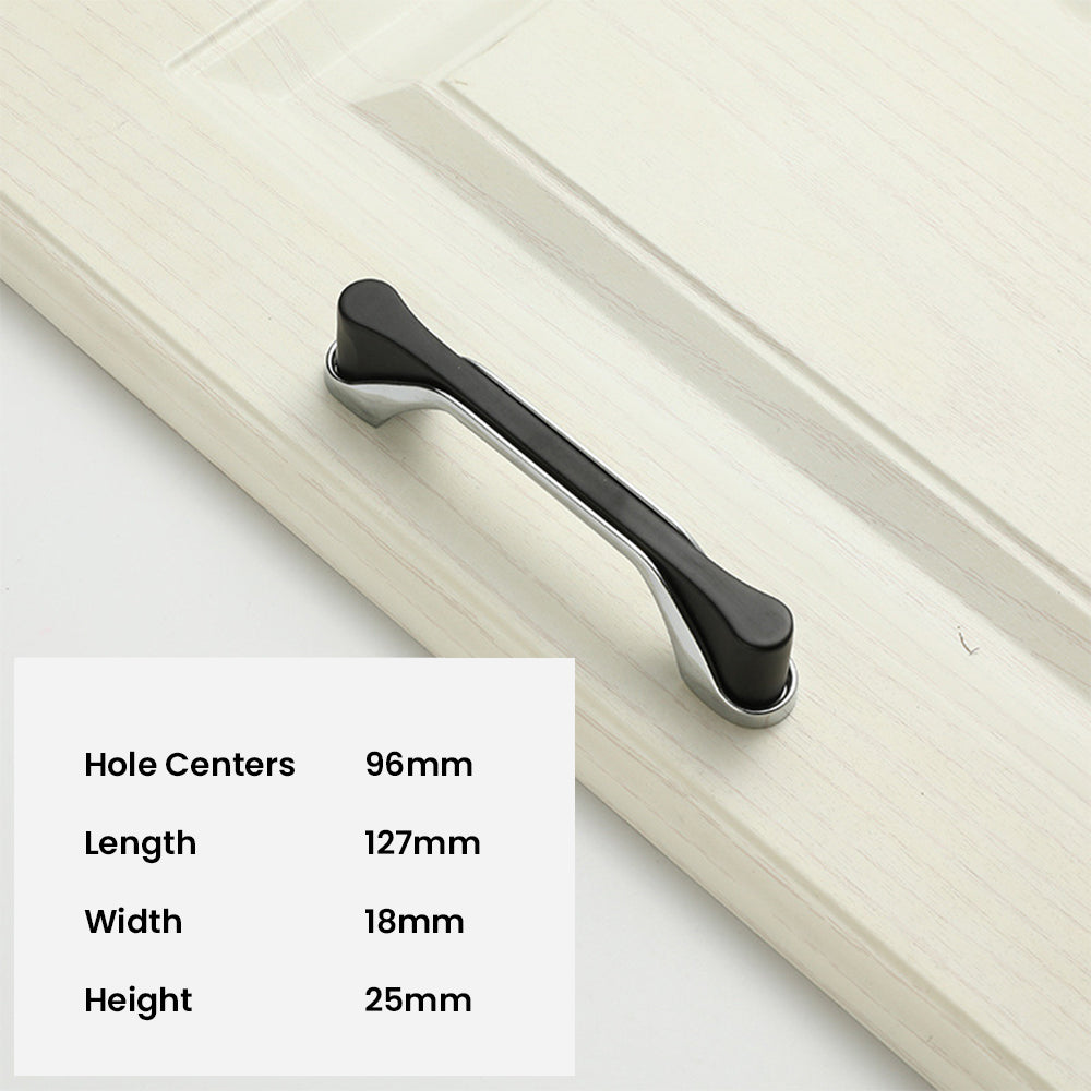 Modern Two-Tone Flared-End D Cupboard Handles and Knobs