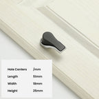 Modern Two-Tone Flared-End D Cupboard Handles and Knobs