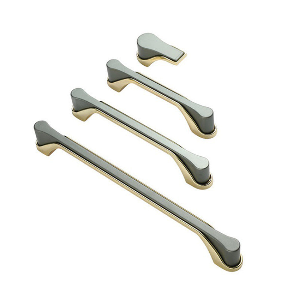 Modern Two-Tone Flared-End D Cupboard Handles and Knobs