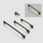 Modern Two-Tone Flared-End D Cupboard Handles and Knobs