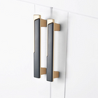 Modern Two-Tone Offset Panel T-Bar Cupboard Handles & Knobs