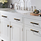 Modern Two-Tone Offset Panel T-Bar Cupboard Handles & Knobs