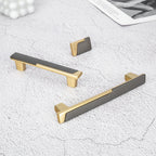 Modern Two-Tone Offset Panel T-Bar Cupboard Handles & Knobs