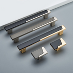Modern Two-Tone Offset Panel T-Bar Cupboard Handles & Knobs
