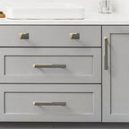 Modern Two-Tone Offset Panel T-Bar Cupboard Handles & Knobs