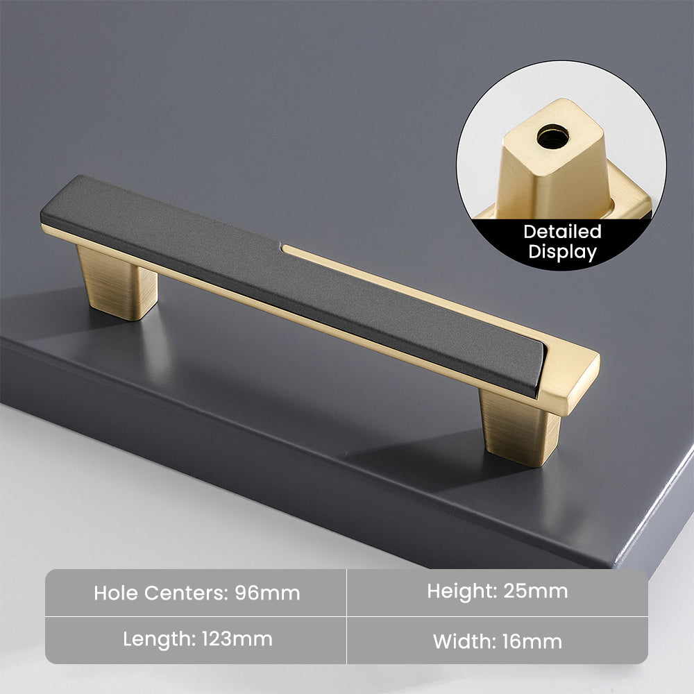 Modern Two-Tone Offset Panel T-Bar Cupboard Handles & Knobs