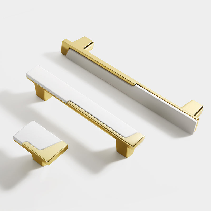 Modern Two-Tone Offset Panel T-Bar Cupboard Handles & Knobs