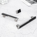 Modern Two-Tone Offset Panel T-Bar Cupboard Handles & Knobs