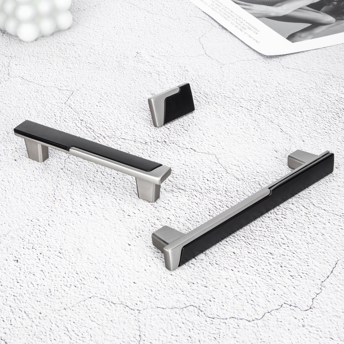 Modern Two-Tone Offset Panel T-Bar Cupboard Handles & Knobs