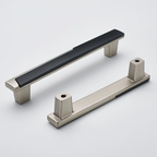 Modern Two-Tone Offset Panel T-Bar Cupboard Handles & Knobs