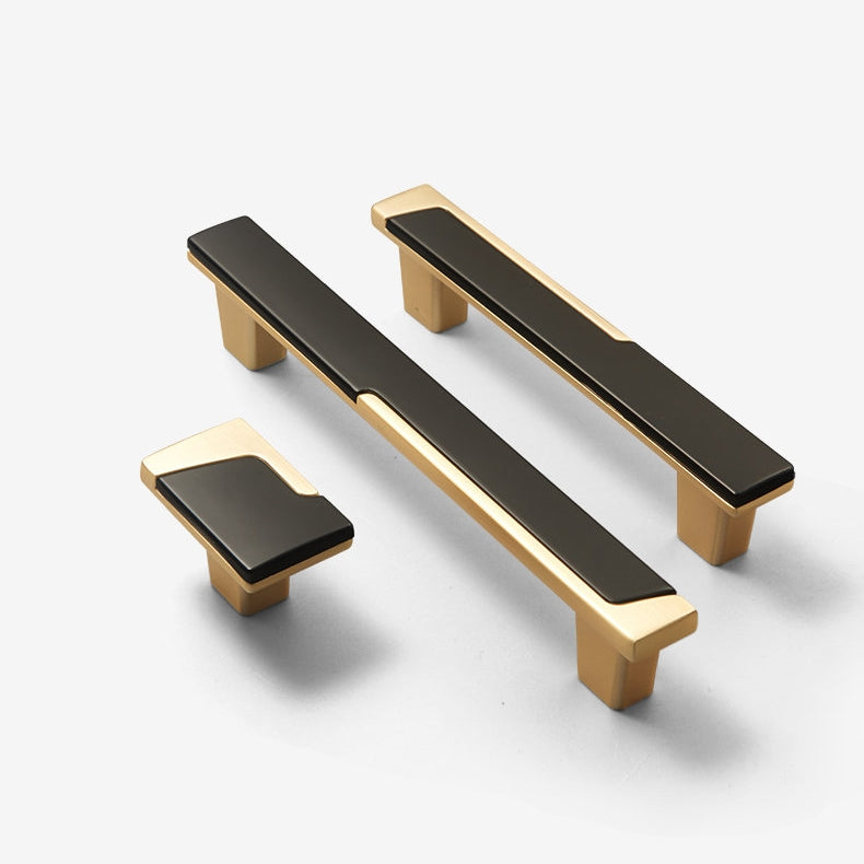 Modern Two-Tone Offset Panel T-Bar Cupboard Handles & Knobs