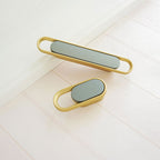 Modern Two-Tone Oval Loop Kitchen Cupboard Handles and Knobs