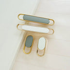 Modern Two-Tone Oval Loop Kitchen Cupboard Handles and Knobs
