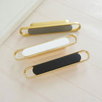 Modern Two-Tone Oval Loop Kitchen Cupboard Handles and Knobs