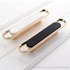 Modern Two-Tone Oval Loop Kitchen Cupboard Handles and Knobs