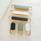Modern Two-Tone Oval Loop Kitchen Cupboard Handles and Knobs