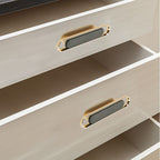 Modern Two-Tone Oval Loop Kitchen Cupboard Handles and Knobs