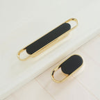 Modern Two-Tone Oval Loop Kitchen Cupboard Handles and Knobs