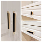 Modern Two-Tone Oval Loop Kitchen Cupboard Handles and Knobs