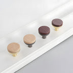 Modern Two-Tone Round-End Wooden Cupboard Handles