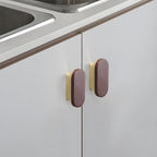 Modern Two-Tone Round-End Wooden Cupboard Handles