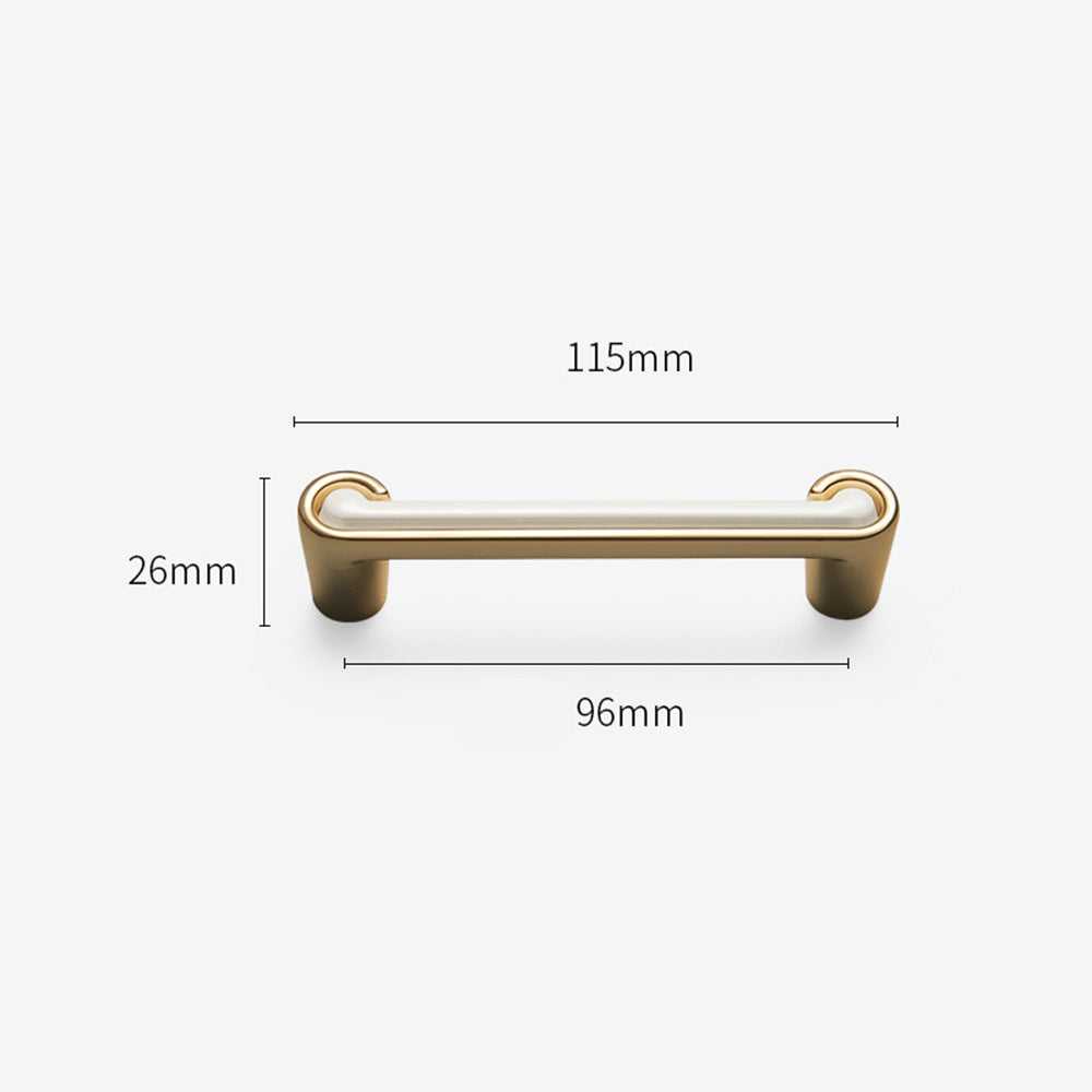 Modern Two-Tone Scroll-End Cupboard Handles and Knobs