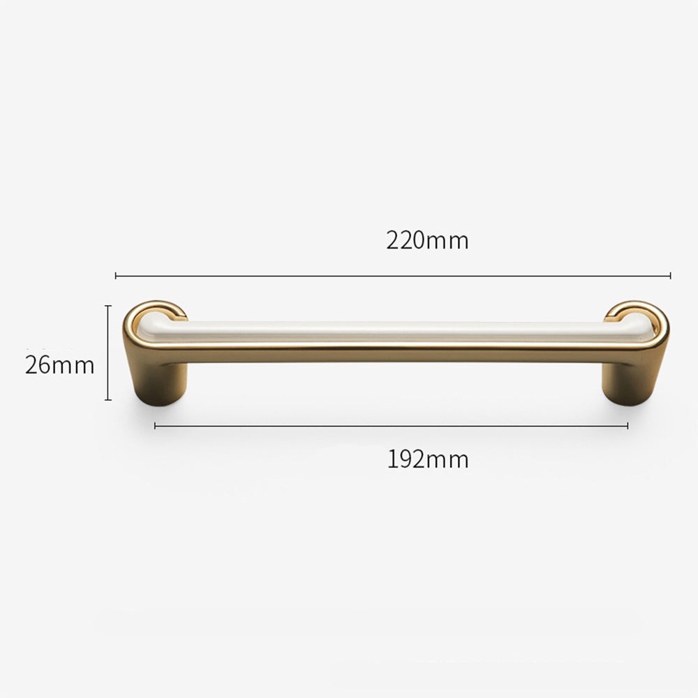 Modern Two-Tone Scroll-End Cupboard Handles and Knobs