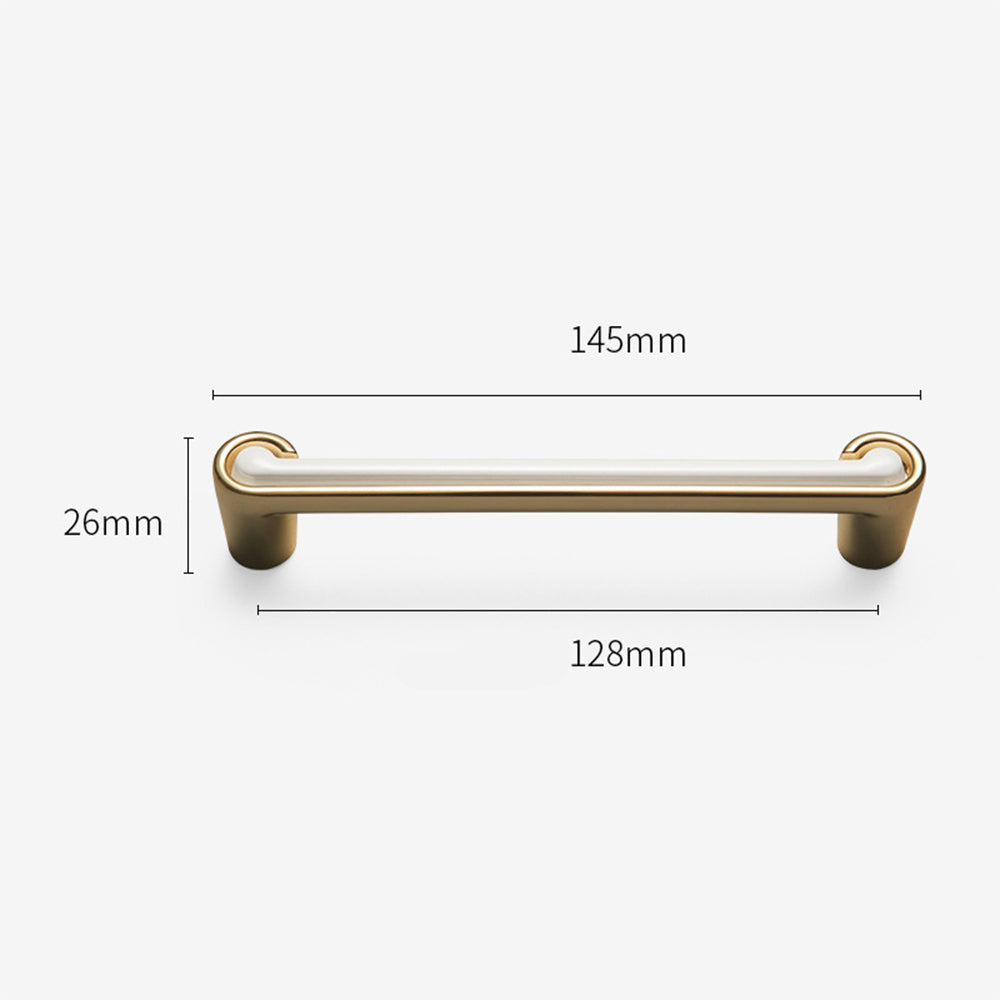 Modern Two-Tone Scroll-End Cupboard Handles and Knobs